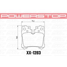 Колодки тормозные 36-1283 PowerStop Z36 задние Lexus LS (F4), LS350, LS500 2017->