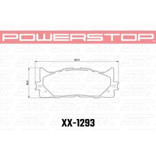 Колодки тормозные 36-1293 PowerStop Z36 передние TOYOTA CAMRY 2007-2018