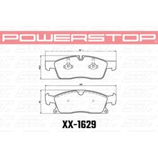 Колодки тормозные 36-1629 PowerStop Z36 передние БЕЗ спорт пакета AMG, MB ML350, GL350, GL450