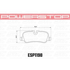Колодки тормозные ESP1198 PowerStop EURO-STOP задние Land Rover Discovery/Range Rover/Range Rover Sp