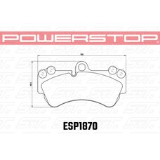 Колодки тормозные ESP1870 PowerStop EURO-STOP передние PORSCHE CAYENNE (955); VW TOUAREG 330mm
