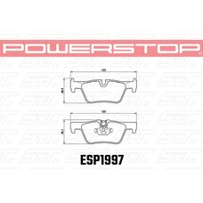 Колодки тормозные ESP1997 PowerStop EURO-STOP задние BMW F20 F22 F30 F31 F32 F33 F34 F36