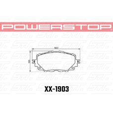 Колодки тормозные 17-1903 PowerStop Z17 передниеMazda MX-5 ND, Fiat 124 Spider (суппорт Nissin)