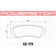 Колодки тормозные 17-773 PowerStop Z17 задние LEXUS LX470 / TOYOTA LC100