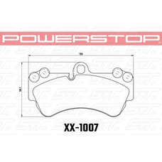 Колодки тормозные 23-1007 PowerStop Z23 перед PORSCHE CAYENNE (955); VW TOUAREG 330mm