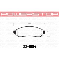 Колодки тормозные 23-1094 PowerStop Z23 передние NISSAN Pathfinder 2005->