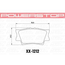 Колодки тормозные 23-1212 PowerStop Z23 задние TOYOTA CAMRY 2007-2018 / RAV 4 2005->