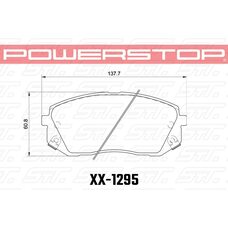 Колодки тормозные 23-1295 PowerStop Z23 передние Tucson; i40; Sonata; Optima; Sportage