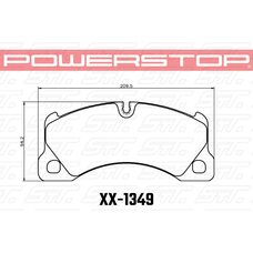 Колодки тормозные 23-1349 PowerStop Z23 передние PORSCHE CAYENNE 9PA; PANAMERA 970; TOUAREG 7LA