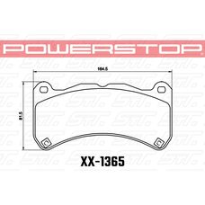 Колодки тормозные 23-1365 PowerStop Z23 передние Maserati Levante; Alfa Romeo Giulia, Stelvio