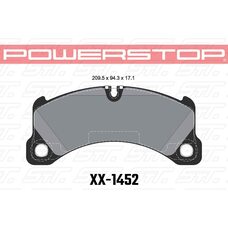 Колодки тормозные 23-1452 PowerStop Z23 передние Porsche Cayenne 2010-> ; MACAN 3.0S; 350x34m