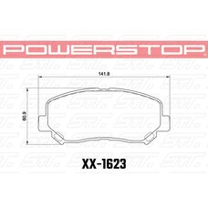 Колодки тормозные 23-1623 PowerStop Z23 передние Mazda CX-5; CX-8