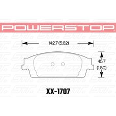 Колодки тормозные 23-1707 PowerStop Z23 задние Cadillac Escalade, Chevrolet TAHOE 2015-20