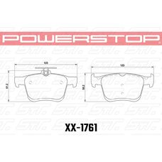 Колодки тормозные 23-1761 PowerStop Z23 задние A3 8V; TT 8S; GOLF 7; PASSAT 3G;