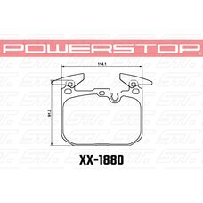 Колодки тормозные 23-1880 PowerStop Z23 передние BMW M4 F82; M3 F80; M-Performance