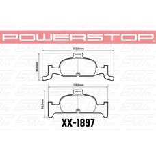 Колодки тормозные 23-1897 PowerStop Z23 передние AUDI A4 B9; A5 F53; Q5; суппорт ATE