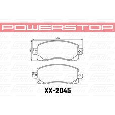 Колодки тормозные 23-2045 PowerStop Z23 передние SUBARU Impreza 2016-> ; Forester 2018->