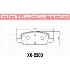 Колодки тормозные 23-2283 PowerStop Z23 задние TESLA Model 3; Model Y;