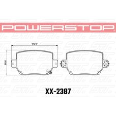 Колодки тормозные 23-2387 PowerStop Z23 задние TESLA Model 3; Model Y;