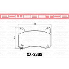 Колодки тормозные 23-2399 PowerStop Z23 передние TESLA Model 3; Model Y;