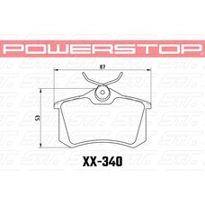 Колодки тормозные 23-340 PowerStop Z23 задние VAG; RENAULT;