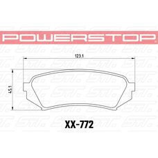 Колодки тормозные 23-772 PowerStop Z23 передние LEXUS LX470; TOYOTA LC100