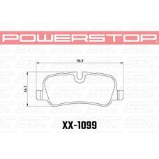 Колодки тормозные 26-1099 PowerStop Z26 задние LAND ROVER DISCOVERY; RANGE ROVER