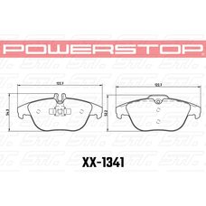 Колодки тормозные 26-1341 PowerStop Z26 задние MB C W204; GLK W204