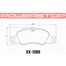 Колодки тормозные 26-1389 PowerStop Z26 передние Porsche 911 (991), Cayman