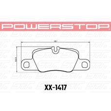 Колодки тормозные 26-1417 PowerStop Z26 задние 911 (991) Carrera 2011-> Panamera 2009->