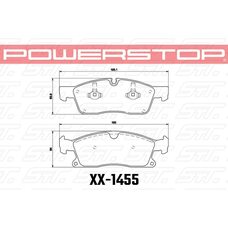 Колодки тормозные 26-1455 PowerStop Z26 передние Jeep Grand Cherokee WK2/Dodge Durango 2