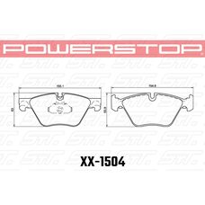 Колодки тормозные 26-1504 PowerStop Z26 передние BMW 5 F10;