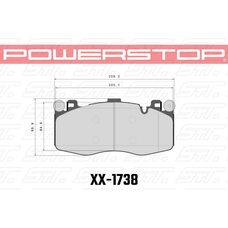 Колодки тормозные 26-1738 PowerStop Z26 передние BMW X5M F85; X6M F86