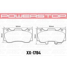 Колодки тормозные 26-1784 PowerStop Z26 передние FORD Mustang Performance R-Package, 2014-