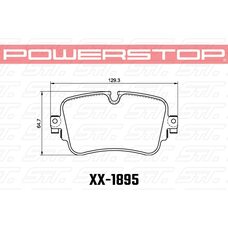 Колодки тормозные 26-1895 PowerStop Z26 задние AUDI Q7; Q8