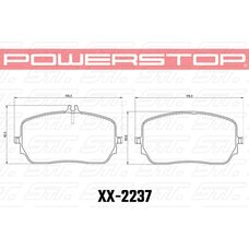 Колодки тормозные 26-2237 PowerStop Z26 перед MB GLE, GLS 167;