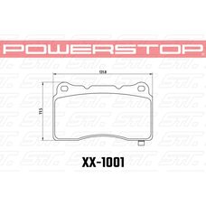 Колодки тормозные 36-1001 PowerStop Z36 перед MMC LANCER EVO V-X; SUBARU WRX STI