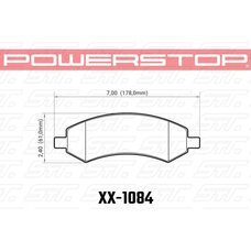 Колодки тормозные 36-1084 PowerStop Z36 перед DODGE RAM 1500, DURANGO