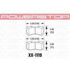 Колодки тормозные 36-1119 PowerStop Z36 передние Hummer H3