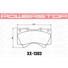 Колодки тормозные 36-1303 PowerStop Z36 передние LEXUS LX570, LX450D, TOYOTA LC200, Tundra