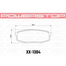 Колодки тормозные 36-1304 PowerStop Z36 задние LEXUS LX570, LX450D, TOYOTA LC200; Tundra