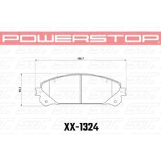 Колодки тормозные 36-1324 PowerStop Z36 перед Lexus RX350 2010-> ; HIGHLANDER 2010->