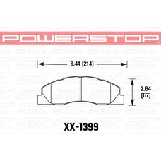 Колодки тормозные 36-1399 PowerStop Z36 передние DODGE RAM 2500; RAM 3500