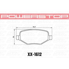 Колодки тормозные 36-1612 PowerStop Z36 задние Ford Explorer AWD 2010-2019