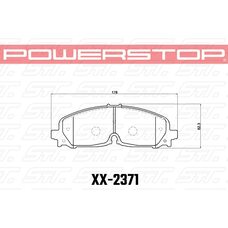 Колодки тормозные 36-2371 PowerStop Z36 перед Cadillac XT5; XT6; CHEVROLET Blazer 2018-> ; Traverse