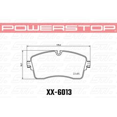 Колодки тормозные 36-6013 PowerStop Z36 передние Land Rover Range Rover 2019->, DISCOVERY 5