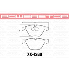 Колодки тормозные 23-1260 PowerStop Z23 передние BMW E90,92, 335i, M3 E90, E60