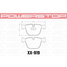 Колодки тормозные 23-919 PowerStop Z23 задние BMW 5 (E60), M3 (E92), M5, (E63)