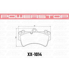 Колодки тормозные 26-1014 PowerStop Z26 передние PORSCHE Cayenne (955); Audi Q7; VW Touareg