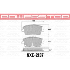 Колодки тормозные NXE-2137 PowerStop NEXT GEN EURO передние GEELY TUGELLA; VOLVO XC40 2018->